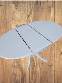 Resim Bengimobilya Baba Ihlamur Ağacı Ayak Açılır Masa 120 Cm Ahşap Mdf Parlak Beyaz (476076384) 