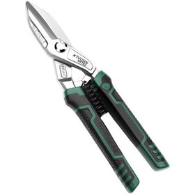 Resim Xindoker 8 İnç Alman Stili Yüksek Karbon Çelikten Yapılmış, Isı Sıcaklığıyla Sıcak Isılandı, Kesici Uçları, Kaymaz Plastik Saplı Endüstriyel Demir Levha Makası - Model 99782 