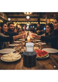 Resim Mottopi 2 Adet Tek Kadehli Ehlikeyf Kilim Motifli Siyah / Termojelli Paslanmaz Çelik, Donarak Soğutan 