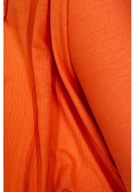 Resim Keten Kumaş - Organik Kumaş - Perde Kumaşı - Ince Keten - Kıyafet Için Kumaş Örtü Turuncu 7 Çok Renkli 