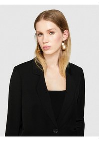 Resim Sisley %100 Viskoz Cebi Biyeli Tek Düğmeli Saten Blazer Ceket Kadın Siyah Ceket - 324p29nmlw023 