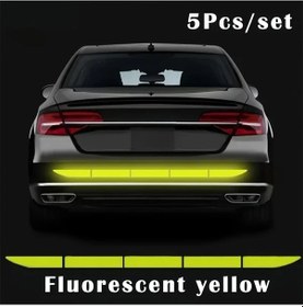 Resim Tongdashop Floresan Sarı Araç Reflektör Çarpışma Önleyici Uyarı Yapışkanı 