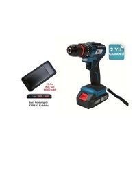 Resim Catpower 1320 20V 2.0 Ah Kömürsüz Li-ion Çift Akülü Darbeli Vidalama + Akdeniz S125Q Powerbank 