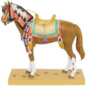 Resim Enesco Trail of Painted Ponies Buffalo Medicine Heykelcik, 18.3 cm, Çok Renkli 
