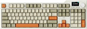 Resim Coverzone Ajazz AK35i V3 Kablosuz Mekanik Oyuncu Klavyesi-Gasket Gövde Yapısı Dinamik RGB-TFT Ekranlı Bej\u002FAvakado Switch 