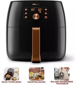 Resim Philips Airfryer Xxl 6 Kişilik 7.3 Lt Yağsız Fritöz - Şık Tasarım - Geniş Hacim 