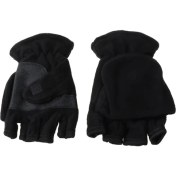 Resim Pengfushop5 Kadın Siyah Tarzı Kadın Erkek Kış Polar Polar Yarım Parmak Flip Eldiven Çift Katmanlı Kalınlaşmak Dokunmatik Ekran Parmaksız Cabrio Eldivenler Bilek Wa (Yurt Dışından) 