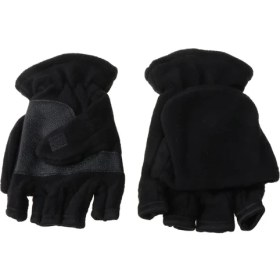 Resim Pengfushop5 Kadın Siyah Tarzı Kadın Erkek Kış Polar Polar Yarım Parmak Flip Eldiven Çift Katmanlı Kalınlaşmak Dokunmatik Ekran Parmaksız Cabrio Eldivenler Bilek Wa (Yurt Dışından) 