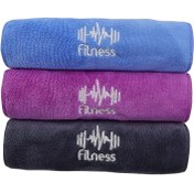 Resim 2 Adet Fitness & Spor Havluları - Kalp Atışı Grafik Tasarımlı Hızlı Kuruyan Süper Emici Mikrofiber Havlular, Büyük Boy 24.99cm x 110.01cm Spor Salonu, Kamp, Plaj, Seyahat İçin - Gri/Mor/Mavi, Şık Havlu Paketi 