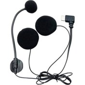 Resim Tip-c Dirsek Motosiklet Yarım Kask İnterkom Kulaklık Mikrofon Siyah 