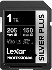 Resim Lexar 1TB Silver Plus 205mb 4K V30 UHSI SD Hafıza Kartı 