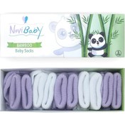 Resim Novibaby 5'li Bambu Yenidoğan Bebek Çorabı I Purpy I 0-6 ay "Karışık Renkli" 