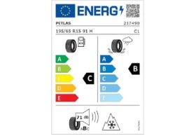 Resim Petlas 195/65 R15 91H Snowmaster 2 Kış Lastiği C Enerji Sınıfı ve Yük Endeksi 91 ile Güçlü Yol Tutuşu 