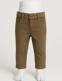 Resim minny max Bej Renk Gabardin Kumaş Beli Ayarlanabilir Lastikli Çocuk Pantolon 