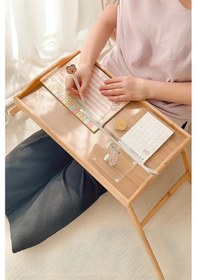 Resim Katlanabilir Bambu Keyif Tepsisi Bambu 