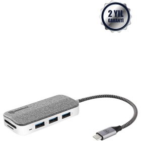 Resim Micropack 5 GBPS Hız Portatif Laptop Telefon Tablet Uyumlu 8 Bağlantı Noktalı Çoklayıcı MDC-8 Veri Dönüştürücü 