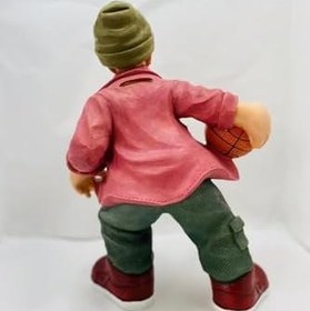 Resim Basketbolcu Çocuk Kumbara ve Biblo, 30 cm Yükseklik 