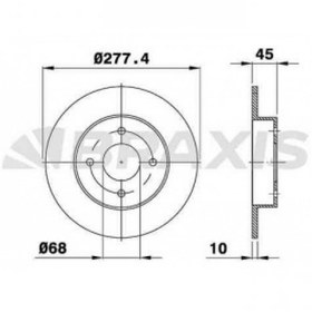 Resim ARKA FREN DISK AYNASI DUZ NISSAN PRIMERA P11 1.6 2.0 96-02 278X4 BRAXIS AE0420 