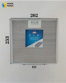 Resim Vestel: Adx9002 262x253mm Aspiratör & Davlumbaz Tel Yağ Filtresi Model: V47006100 - Yt142.2240.01 26,2x25,3cm 