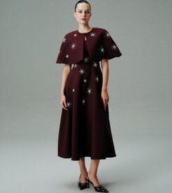 Resim TAŞ İŞLEMELİ KREP BOLERO MÜRDÜM - MÜRDÜM / 40/42 