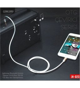Resim Concord JH-023 Lightning To 3.5 Aux 1m Çevirici Otg 