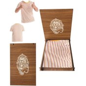 Resim Galatasaray Lisanslı Çizgili Çocuk T-shirt Aslan Ahşap Kutulu 001 