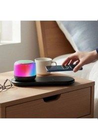 Resim Kablosuz Şarjlı Bluetooth Hoparlörlü Telefon Standı 