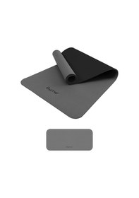 Resim Gymo Ekolojik 6mm Tpe Yoga Matı Pilates Minderi Diz Dirsek Koruyucu Matlı Set Gri Gri 