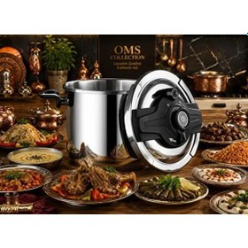 Resim Oms 5106 Matik 12 Litre Siyah Düdüklü Tencere 