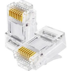 Resim BK Teknoloji RJ45 CAT5E Jack Konnektör Altın Kaplama Ethernet Uç 8P8C 100'LÜ Paket 