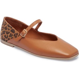 Resim Tergan Taba Hakiki Deri Leopar Kadın Babet - K25I1BB67848-A29 