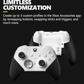 Resim Xbox Elite Series 2 Core Wireless Gaming Controller – White – Xbox Series X|S, Xbox One, Windows PC, Android, and iOS 