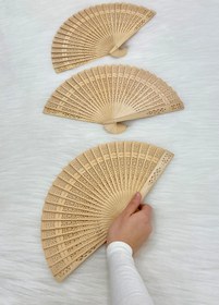 Resim ZEYMERADE Bambu Oymalı Gelin Nedime Yelpazesi, Bride To Be Bekarlığa Veda Partisi Kına Hediye Yelpaze 1 Adet 