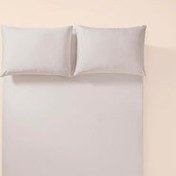 Resim %100 Pamuk Percale Lastikli Çarşaf 160x200 Cm Gri - Pure Serisi Penelope