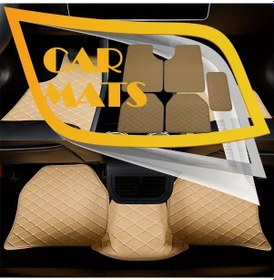 Resim Honeybeeshop Tesla Model 3 2019-2023 Açık Kahverengi 3 Katman Xpe Zemin Matı Dayanıklı Şık Kolay Temizlenir 