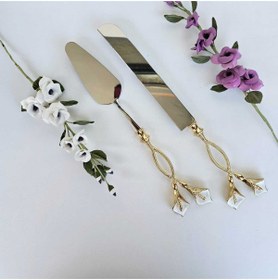 Resim MaviDamla PASTA SERVİS SETİ GALA MİNELİ MODEL GOLD 