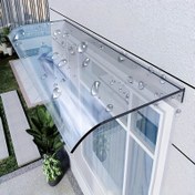 Resim 100.08cm Kapı ve Pencere Tente, Görünmez Şeffaf Kanopi, Destek Gerekmez, Tüm Sezon UV Koruma, Veranda, Balkon ve Pencere Güneşliği için Uygun, Çatı Güneşliği, Dış Mekan Güneşliği, Modern Tente, Dayanıklı Tente, Veranda Dekoratörleri 