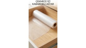 Resim Moresun Buğz Şeffaf Kaydırmaz Dolap Içi Raflık Koruyucu Çekmece Örtüsü 45X300 cm Pvc Eva 