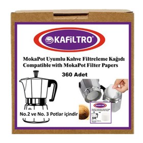 Resim Kafiltro No:2-3 Moka Pot Uyumlu Kahve Filtre Kağıdı, 360 Adet 