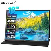 Resim Zeuslap P16 16'' 1920x1200 60Hz Full HD ADS-IPS Panel Type-C, İnce Taşınabilir Monitör (ZL-P16) 