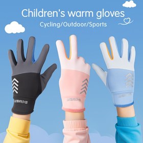 Resim Çocuklar için Kışlık Dış Mekan Sıcak Spor Eldivenleri, 4-13 Yaş Arası Çocuklara Uygun 