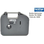 Resim Brother P-TOUCH TR-100BK ETIKET 100 MT SİYAH RİBON 