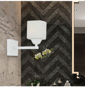 Resim Minel Beyaz Duvar Lambası Yatak Odası-Yatak Başı-Banyo İçin Modern Aplik Beyaz 
