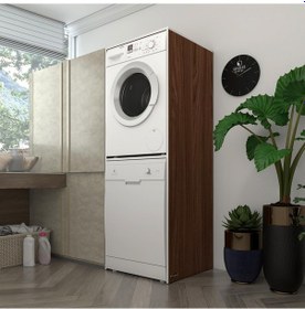 Resim Kenzlife Çamaşır-Bulaşık Makinesi Dolabı Katinka Cvz 180*70*60 Banyo Çift Katlı Kapaksız Arkalıksız Çok Renkli 