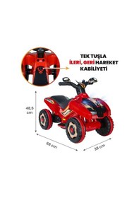 Resim Kumandalı Akülü Araba 6 Volt 2-4 Yaş Kırmızı 