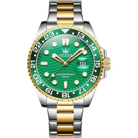 Resim Sones Skmeı 1882 Çok Fonksiyonlu Erkek 30m Su Geçirmez Işıklı Paslanmaz Çelik Dijital Kol Saati Altın Beyaz 