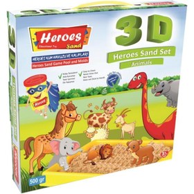 Resim HEROES 3d Kalıplı Orman Hayvanları Kinetik Kum Set 500 Gr Kum-034 