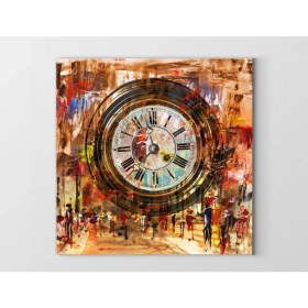 Resim Deniz Çerçeve Eski Saat Tablosu-Çerçevesiz - 70X70 