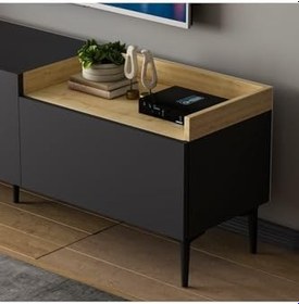 Resim Inarch Dizayn Mia Tv Ünitesi Antrasit - Safir Meşe 