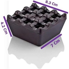 Resim Kırılmaz Sert Plastik Küllük - Kare Izgaralı Kül Tablası 